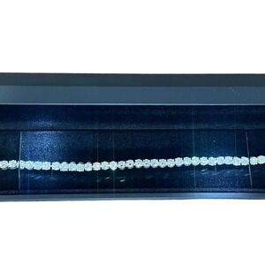 Moissanite Tennis Bracelet 2mm 7 inch 18K 925 Brilliant Round Cut GRA Certified